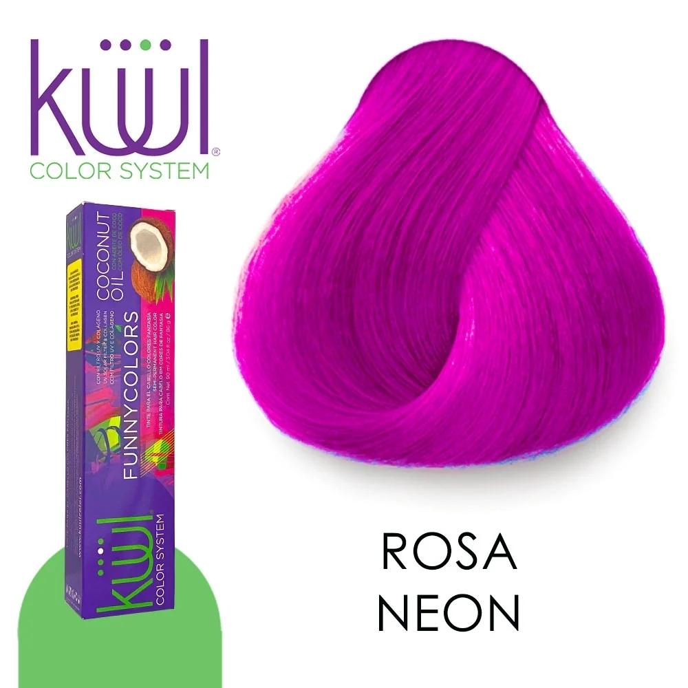 Kuul Funny Colors Rosa Neon Semi-Permanent Hair Color - Neon Pink
